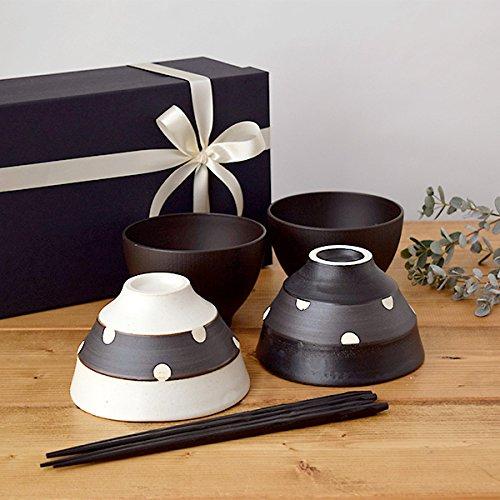 Tableware East Japanese Tableware Gift Set: Couple's Rice Bowl Set, Dinnerware Set, Wedding Gift