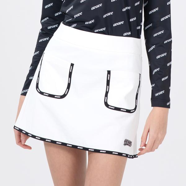 A Wave Women'S Out-Pocket A-Line Skirt White