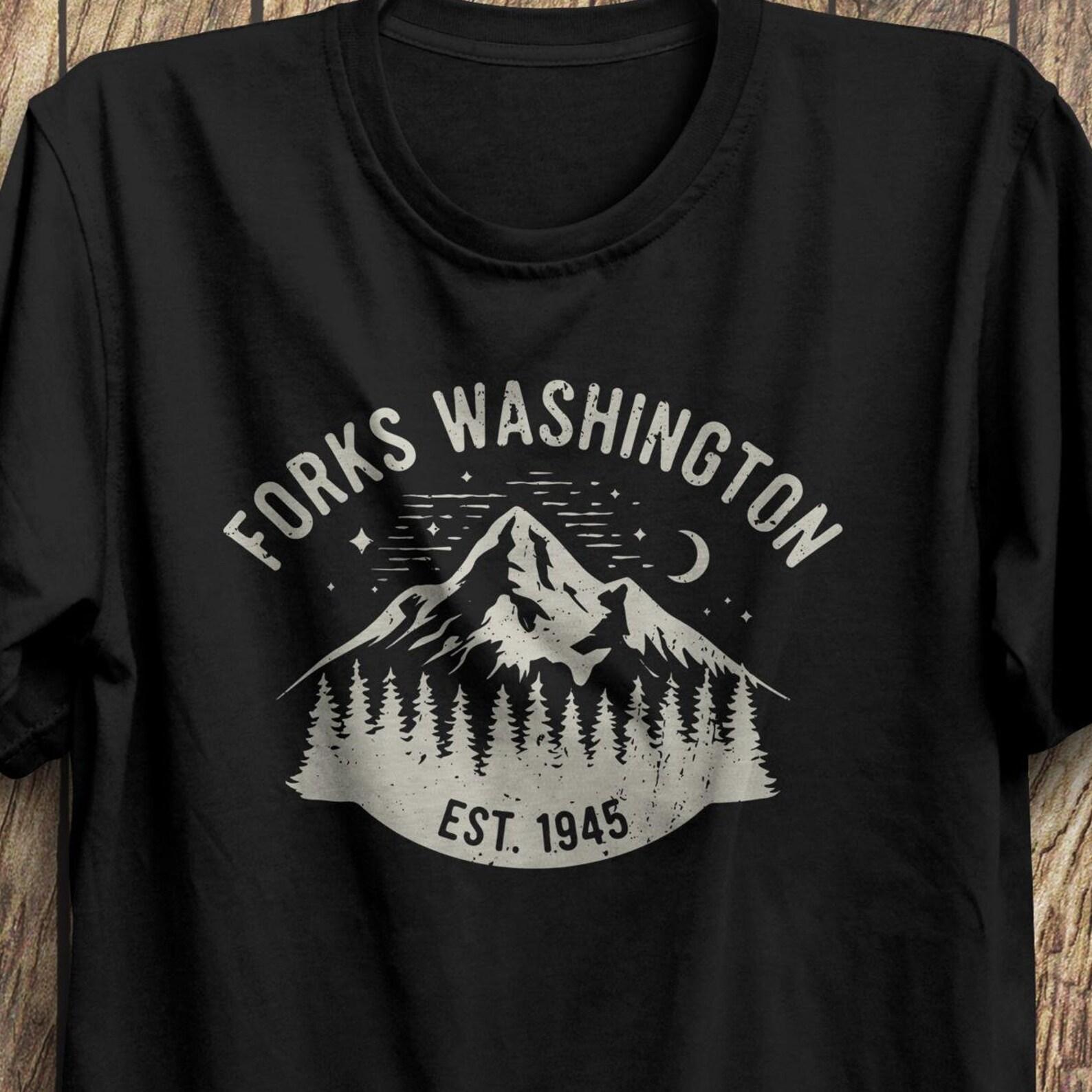 Forks Washington T-Shirt: Twilight Inspired Mountain Graphic Tee 2XL