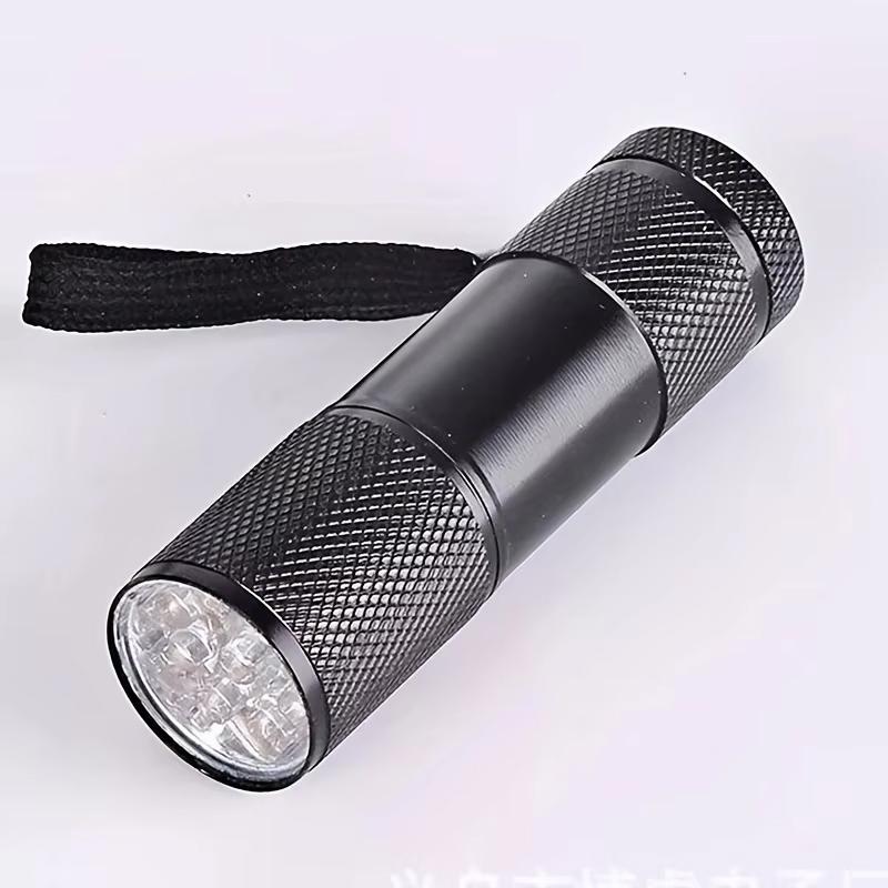 Portable Ultra Violet Blacklight 9 LED UV Flashlight Torch Light Lamp Mini Aluminum UV flashlight