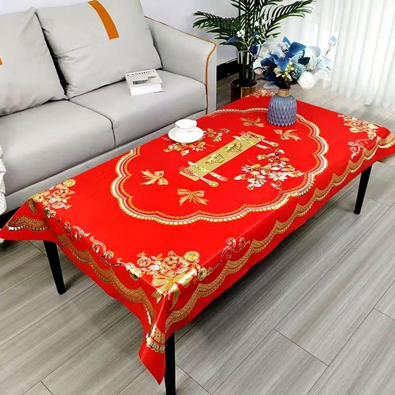 Waterproof, Oil-Proof And Anti-Scalding Coffee Table Tablecloth Leave-In Rectangular Household Living Room European Special Tablecloth Large