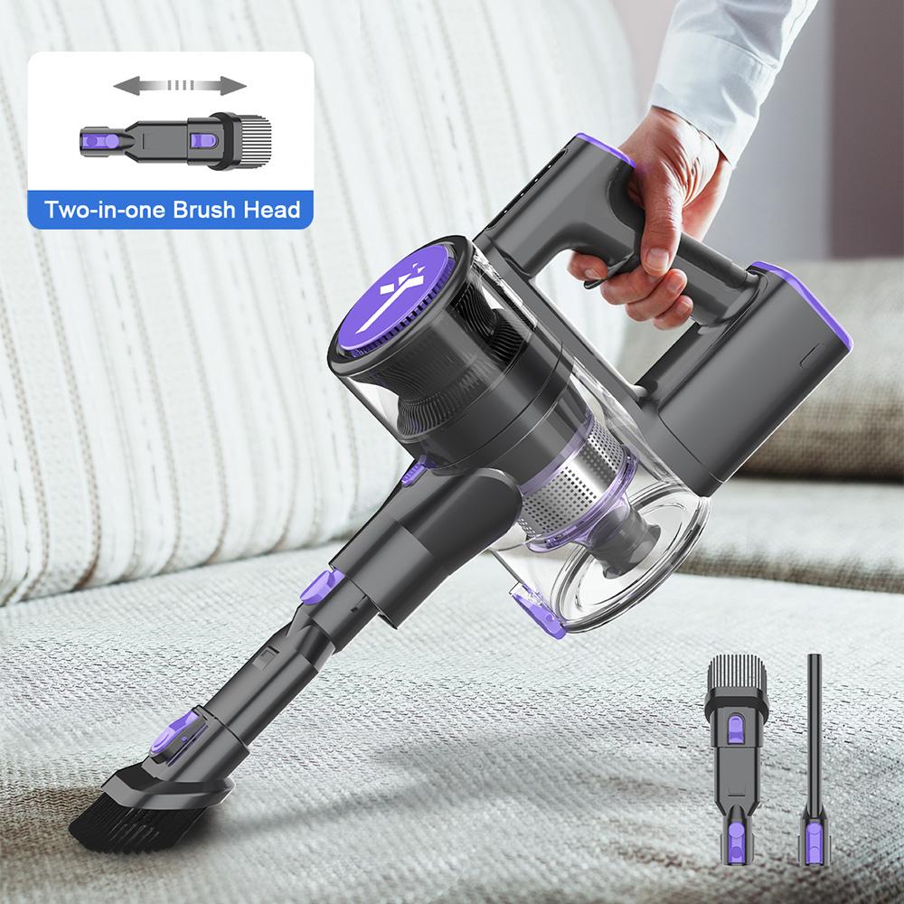 Teendow P11 Pro Akku-Staubsauger 30kPa Starke Saugkraft, 35 Min. Laufzeit, 2200mAh Akku, 450ML Staubbehälter, Für Tierhaare Und Haushaltsreinigung