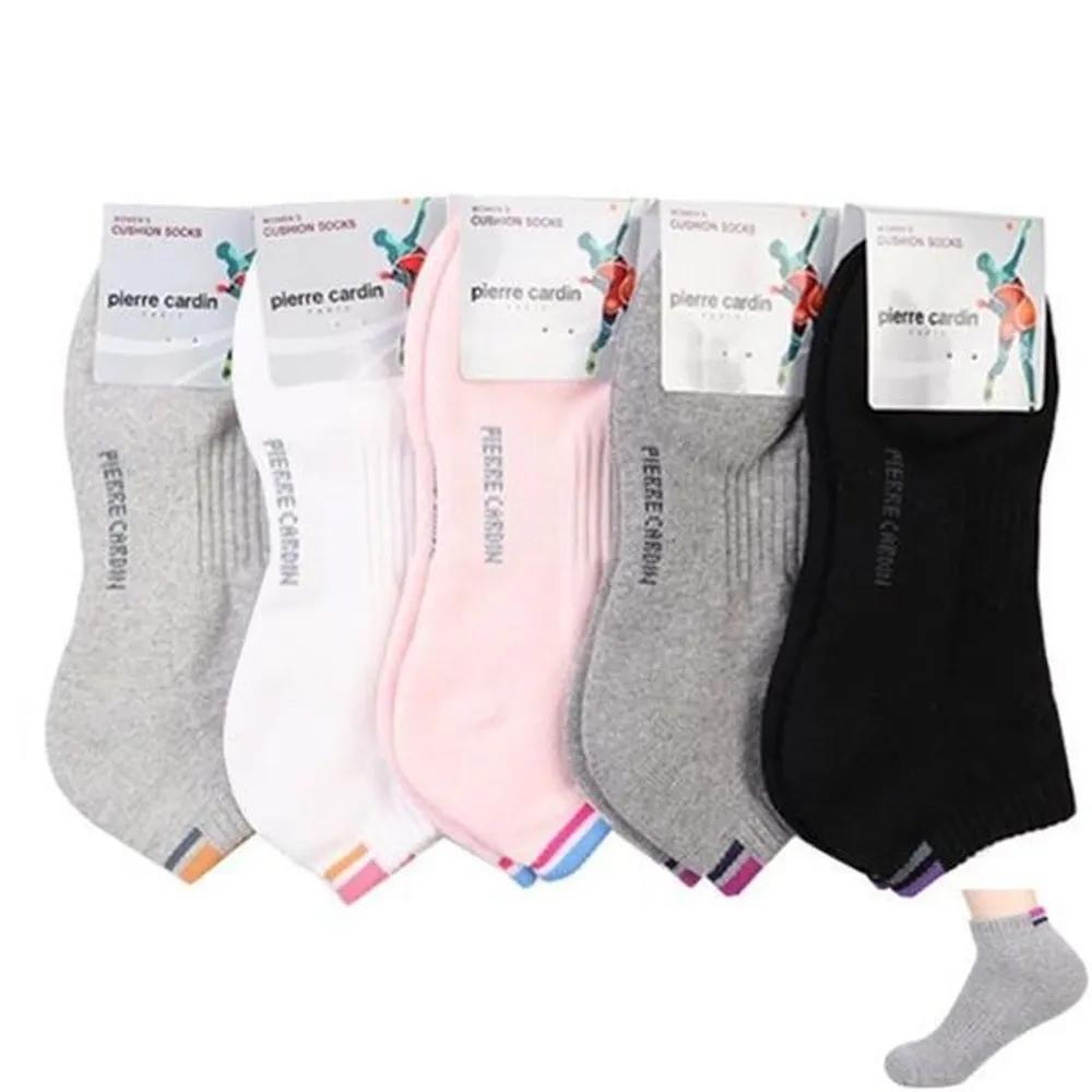(Pierre Cardin) Women s Sports Pile Socks & Pile Sneakers (Select 1 of 5 Pairs) Selly Random Color 5 Pairs/24cm