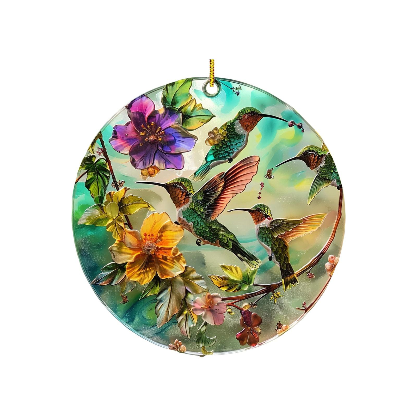 

Пляжный закат Suncatcher Орнамент Акриловое украшение для окна, креативное освещение Craft Подвесной домашний декор Подвесной One Size