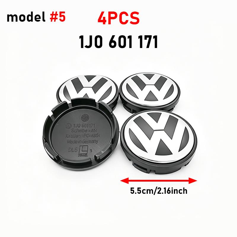 For VW 4pcs 55mm 65mm Car Styling Car Wheel Center Hub Cap Covers Badge For Volkswagen VW GTI Polo Golf 4 5 6 Touran CC Passat B5 B6 B7 ES1