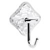 Exquisite Four-Leaf Clover Traceless Bathroom Hook: Strong, No-Punch, Glacier Pattern, Transparent Design