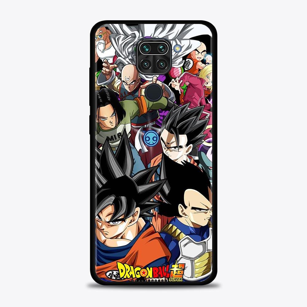 Telefonfodral för Xiaomi Redmi Note 11 10 8 Pro Cover 9s 11T 9t 8t 8 7 för Redmi k40 10 9 9a 9c Funda Anime Dragon Ball Super Goku