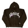 Suéter retro americano con cremallera sudadera gótica con estampado de letras y estrellas chaqueta casual una pieza