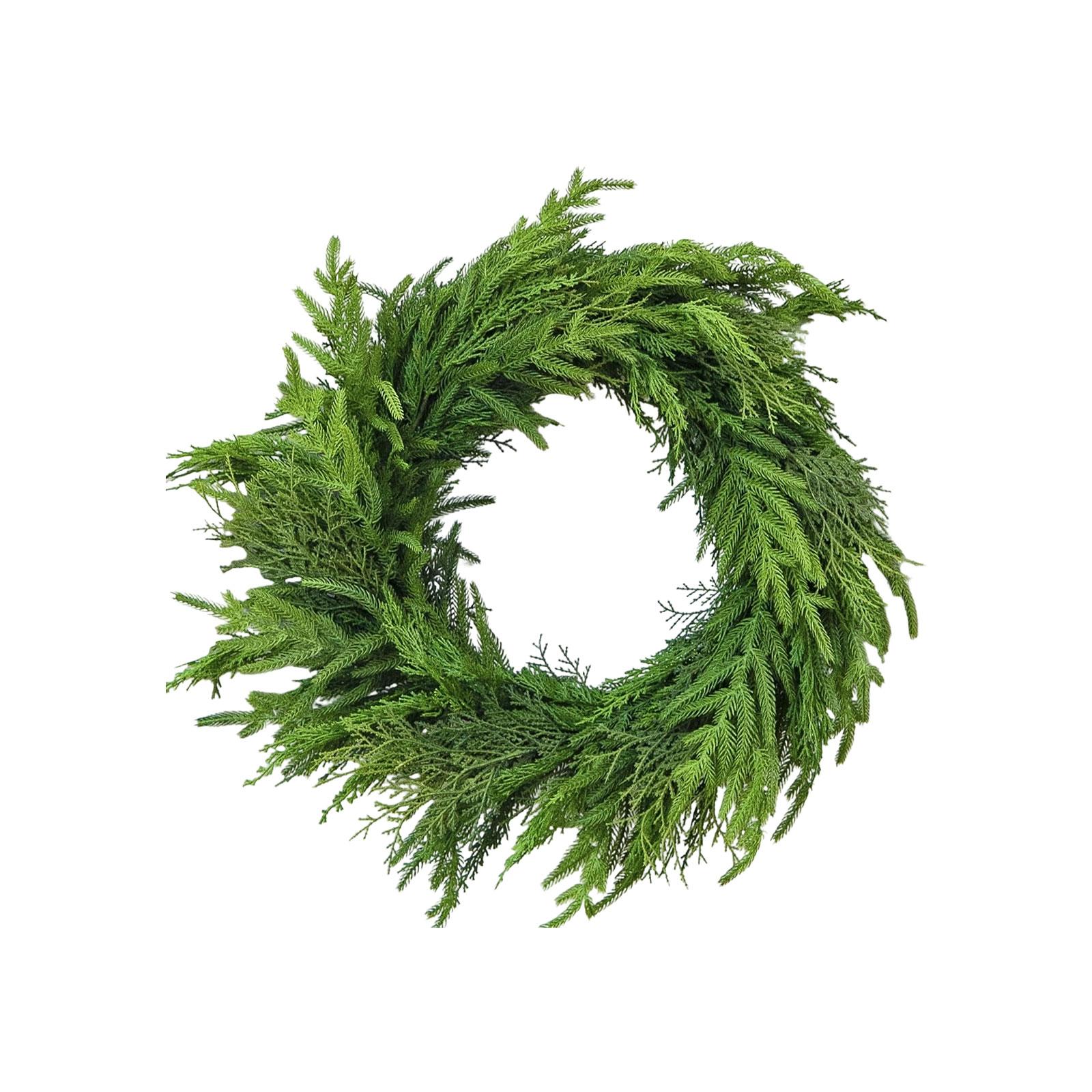 

Рождественские венки для кухонного шкафа с клетчатой лентой-бантом, подвесные венки для дверей шкафа, декоративные венки для кухонного окна, наружного и внутреннего праздничного декора One Size