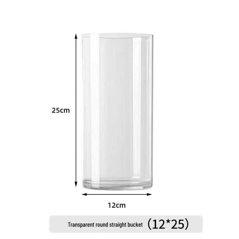 Clear Acrylic Cylindrical Flower & Hydroponic Vase