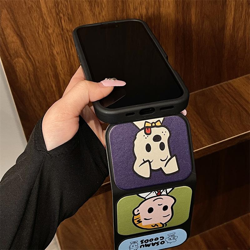 

Забавная и милая японская и корейская подставка, подходящая для Apple 16promx Cartoon IPhone 15 Flip Folding 14/13/12 iPhone 16 Pro Max