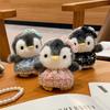 Plüsch-Pinguin-Schlüsselanhänger mit rosa Kleid für Kinder, zum Kuscheln und Spielen