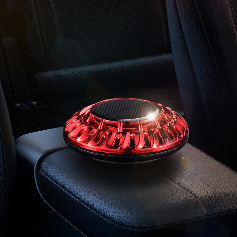 

Автомобильный твердый держатель для бальзама, автоматические вращающиеся автомобильные духи на солнечной энергии, украшения для ароматерапии charm