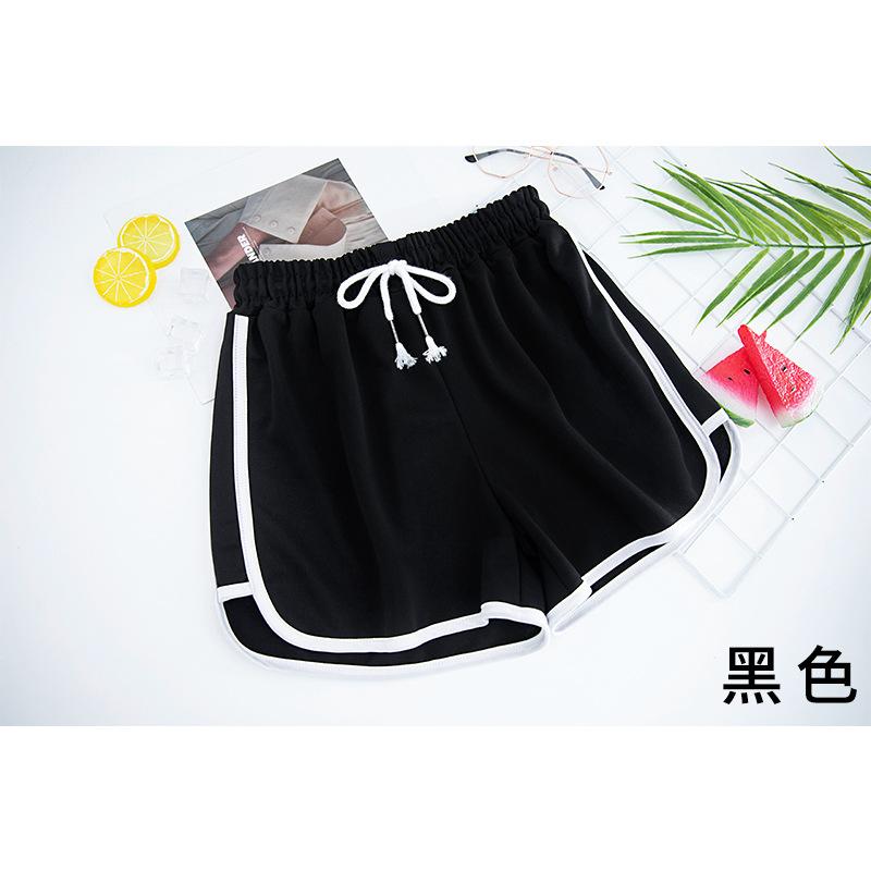 

Sports shorts women s summer thin women s wear a-shaped three-point pants high waist thin loose casual pants S