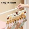 Non-Slip Hangers with Clips Multi-Clip Drying Rack Animal Claw Clip Clothes Hanger Wardrobe Organizer for Socks Underwear Home Dormitory Use