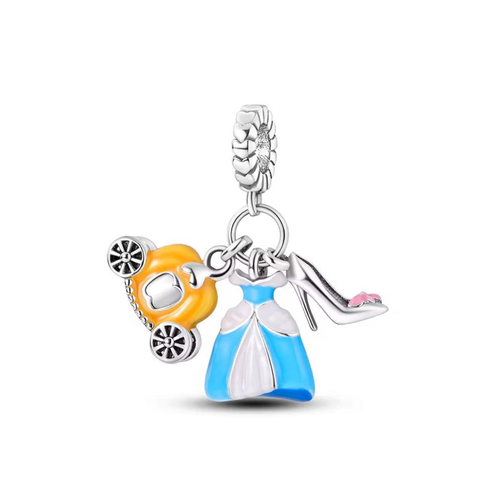 925 Silver New Cute Lovely Octopus Panda Ship Car Beer Slippers Bead Pendant Charm Fit Original Bracelet DIY Jewelry Gift