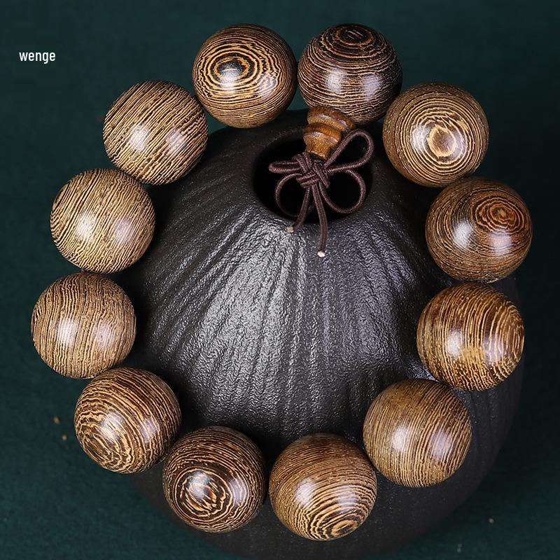 

Чоловічий браслет з червоного та зеленого сандалу з намистинами з чорного дерева 12mm