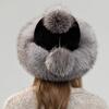 Fox Hair Hat Women's Winter Warm Ear Protection Princess Hat Cute Fur Hat Thickened Whole Leather Rex Rabbit Hair Ski Hat