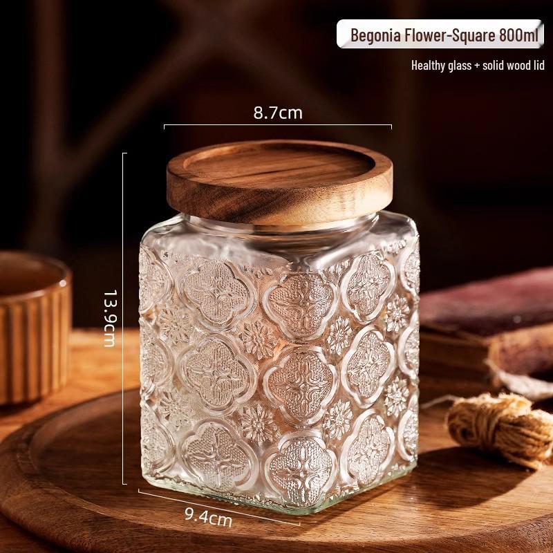 Luftdichtes Glasvorratsglas für Snacks, Trockenfrüchte, Tee, Zucker und Getreide