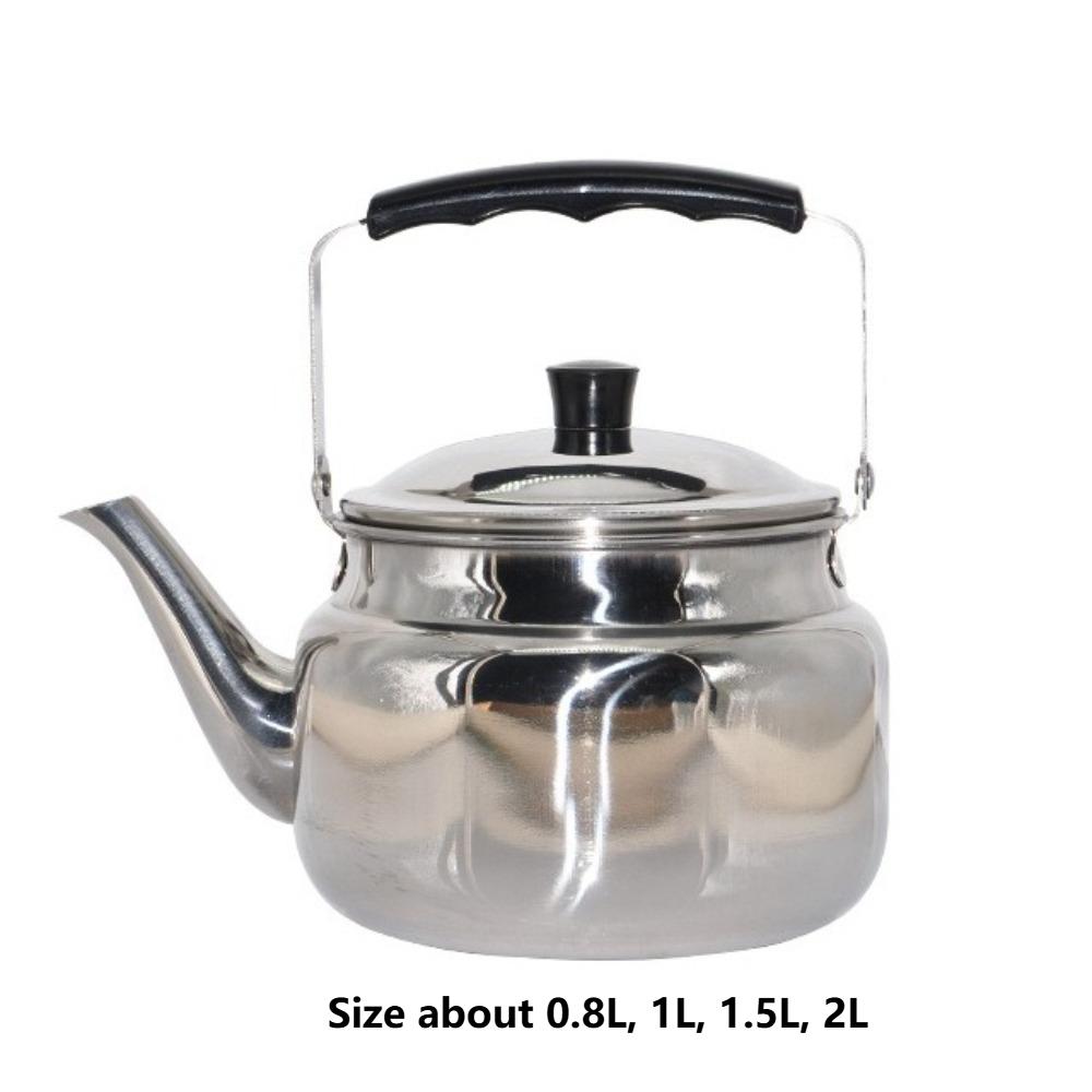 Théière en acier inoxydable Bouilloire à eau 0,8-2 L Cafetière Durable Hôtel Thé Bouilloire Cuisine Cuisson