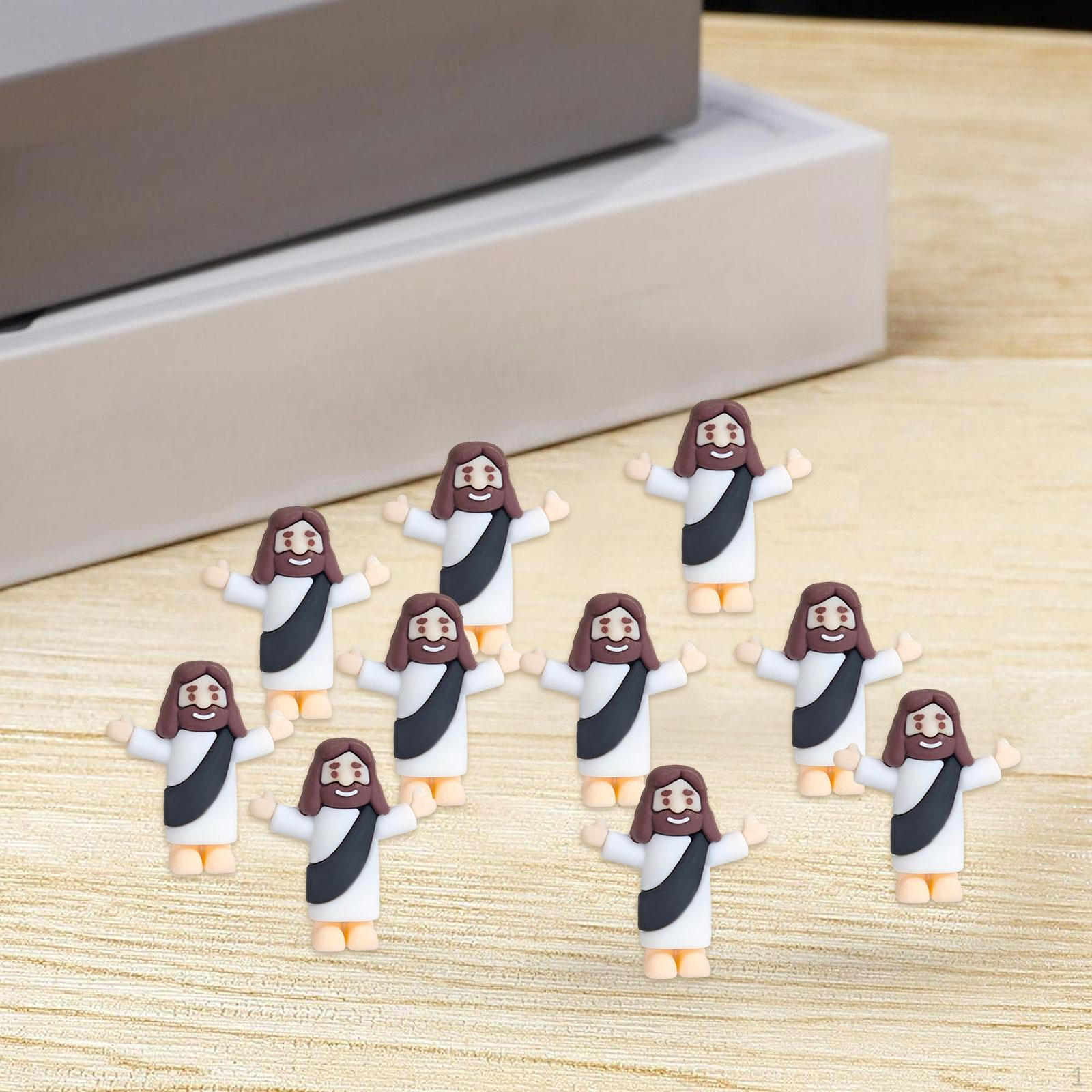 

10 штук Міні фігурки Ісуса Мініатюри Іграшки Розписані вручну Прикраси Маленькі для