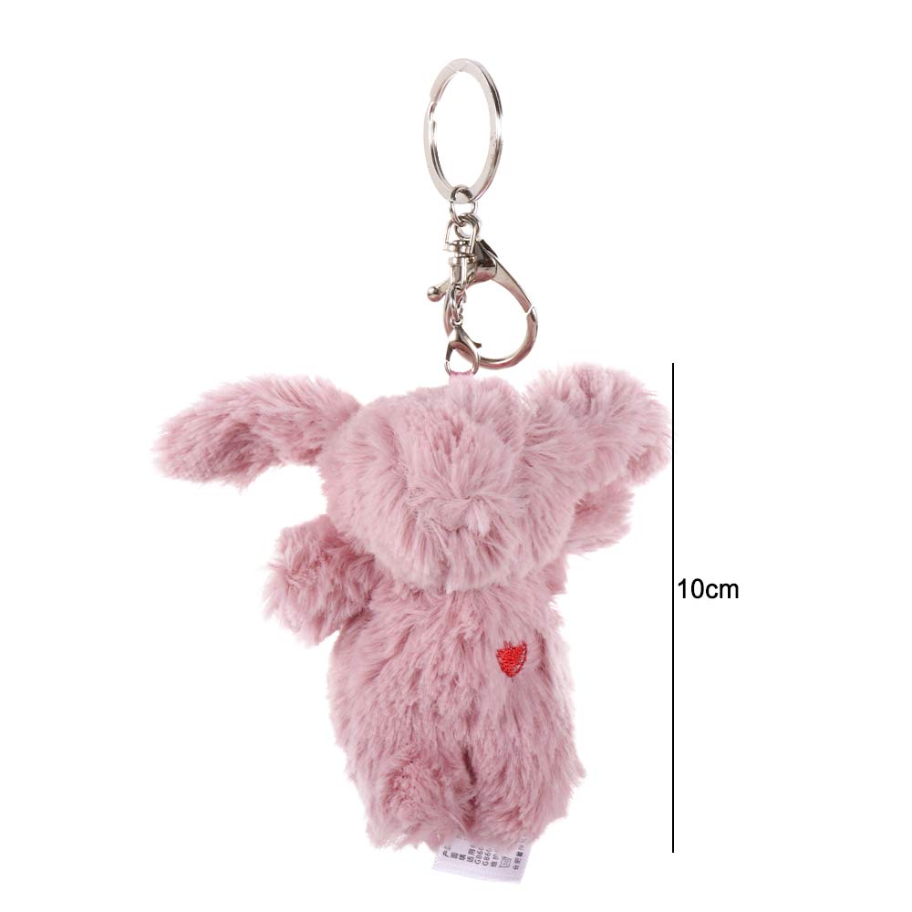 Bag Pendant Plush Rabbit Keyring Love Pompom Trinket Plush Bunny Keyring Plush Rabbit Keychain
