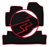 Velours-Fußmatten mit rotem Rand für: Hyundai i10 II Schrägheck (2013-)