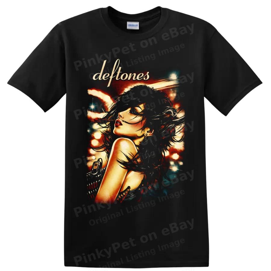 Deftones T Shirt Gothic Woman Portrait Rock Music Graphic Concert Tee Unisex