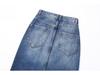 European & American Women's High-Waist Denim Midi Skirt with Slit Design for Summer 