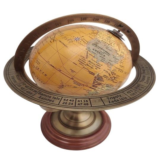 Brass Armillary Globe 30.48 Cm Nautical Celestial Decor