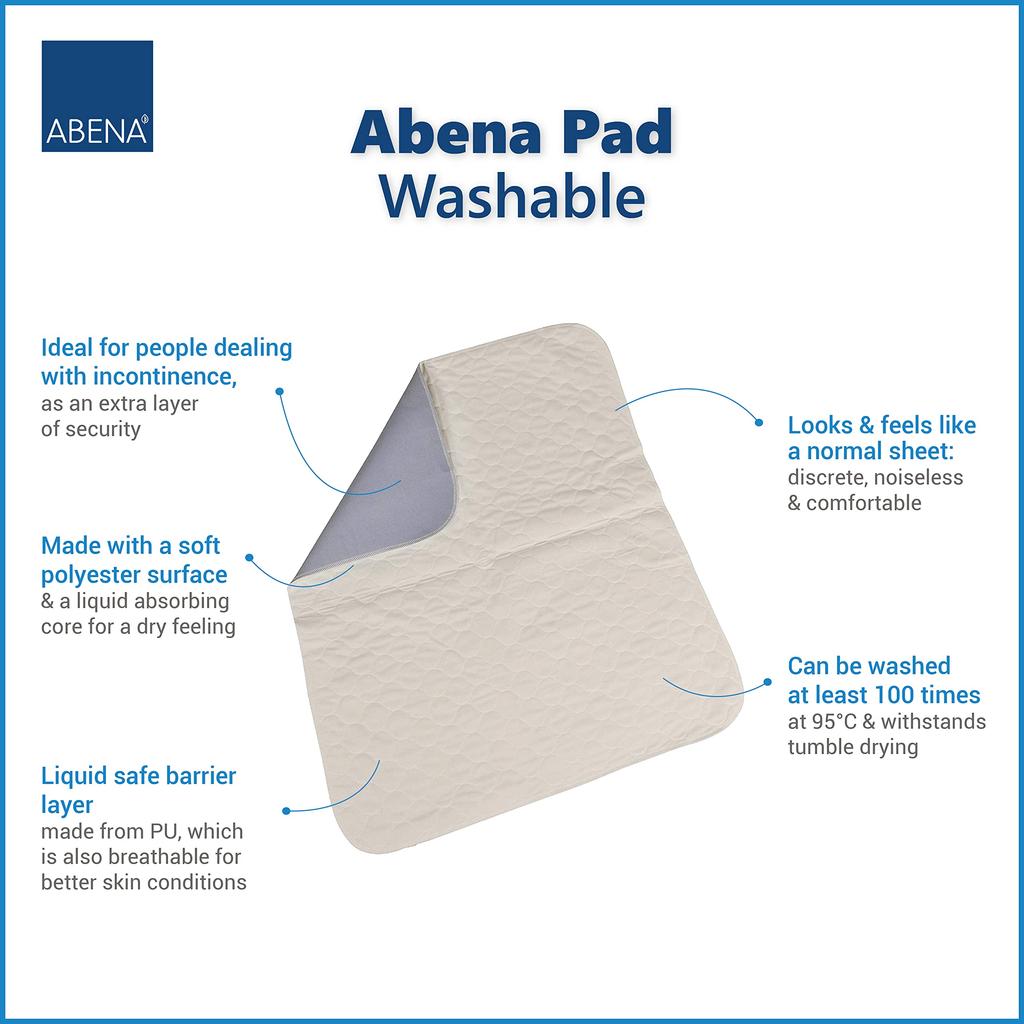 Abena Breathable Washable Incontinence Bed Protection Pad - Liquid Safe Barrier Layer, Discreet, Soft, Comfortable & Skin-Friendly Surface, Medic