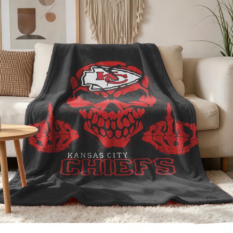 kansas city chiefs Soft and comfortable flannel Suitable for sofas living rooms outdoor camping travel and also makes a great anniversary gif