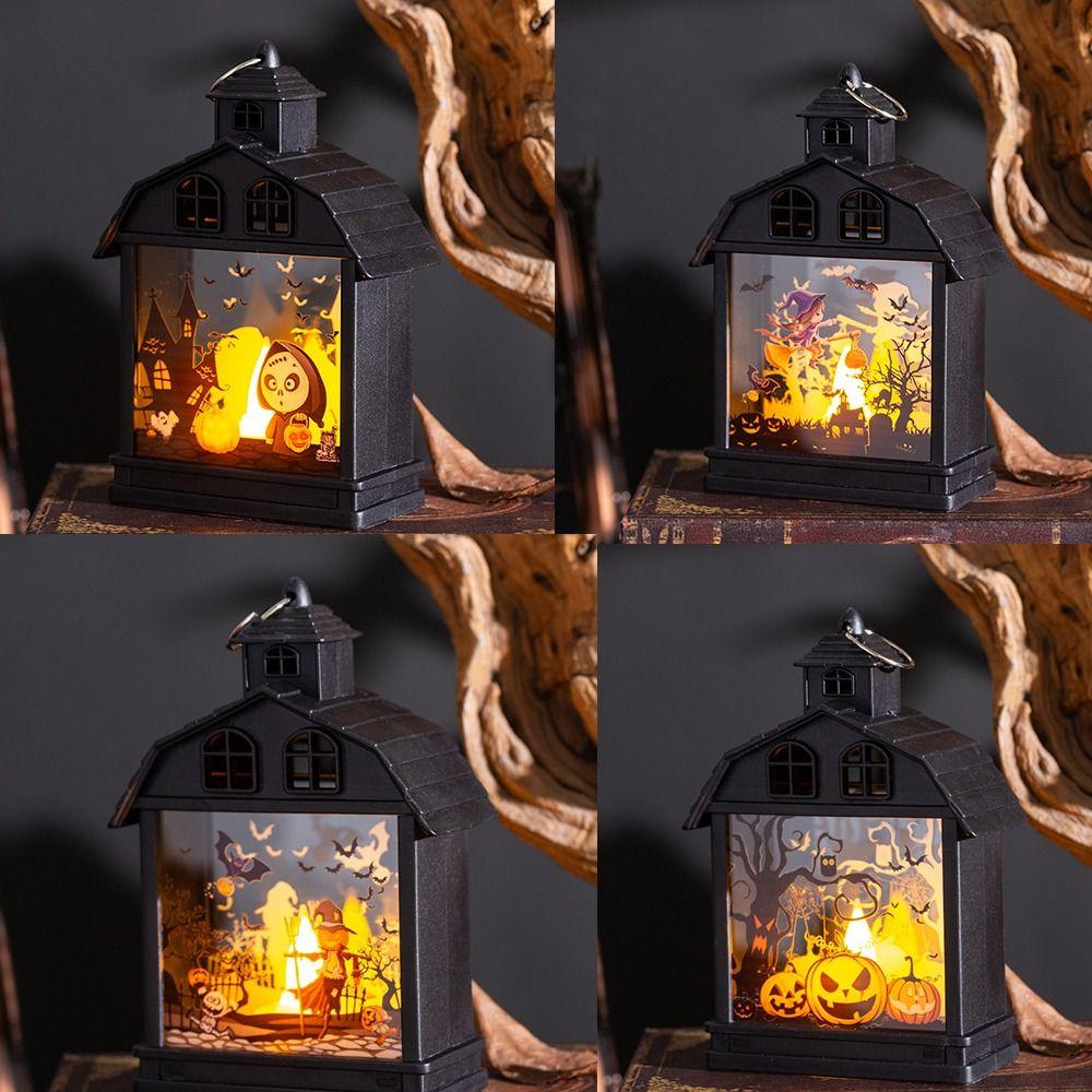 

Ведьма Хэллоуин Ветер Фонарь Тыква Портативный Фестиваль Атмосфера Украшения