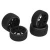 4Pcs RC Car Rubber Tire Better Grip Enhanced Friction Hub Wheel Tire for 1 8 1 10 RC Crawler