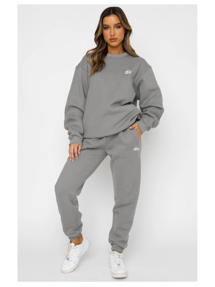 

2025 Women s Autumn/Winter Printed Pullover and Long Pants Casual Hoodie Set S