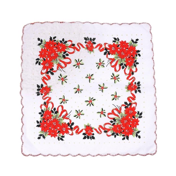 

Absorbent Unisex Cotton Handkerchief Reusable Face Towel Trendy Printed Design Hankies For Women and Girls