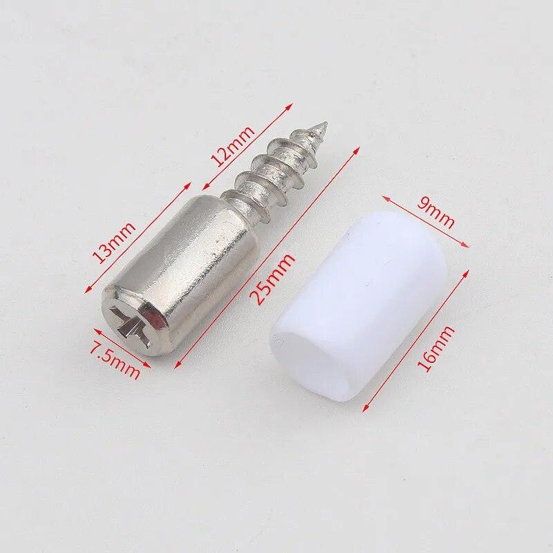 20/80PCS Shelves Support Nails Pegs with Non-Slip Sleeve Self Tapping Screw Self -Sticking Clips Pegs Shelf Holders