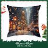 Christmas Street Cushions Pillowcase Polyester Cushion Cover Throw Pillow Pillowcover Home Car Sofa Decor