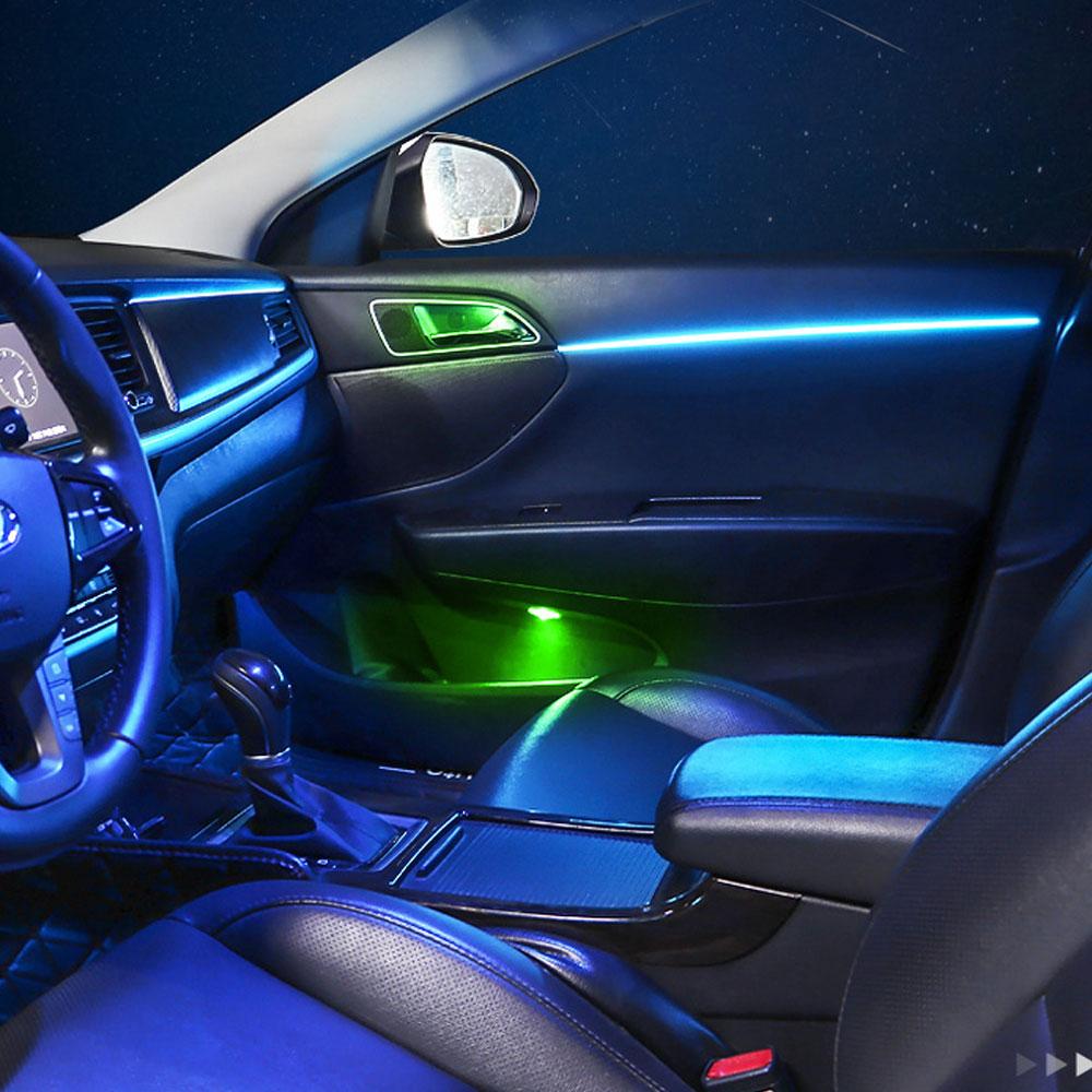 18in1 Car interior lights rgb Car Led interior car led strip lights for car ambient light door lighting Foot decorative lamp