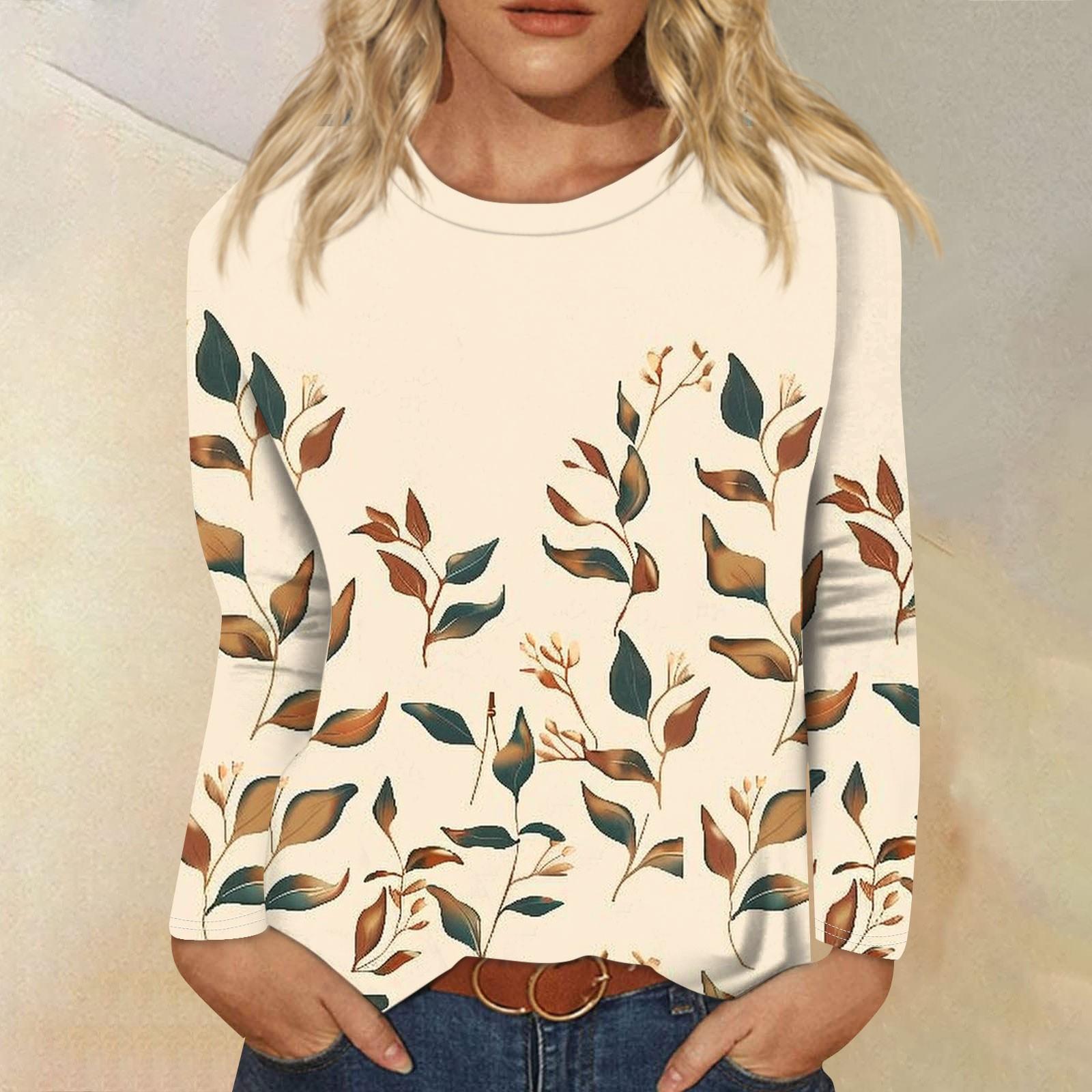 Женские рубашки с длинным рукавом и круглым вырезом — фото 10