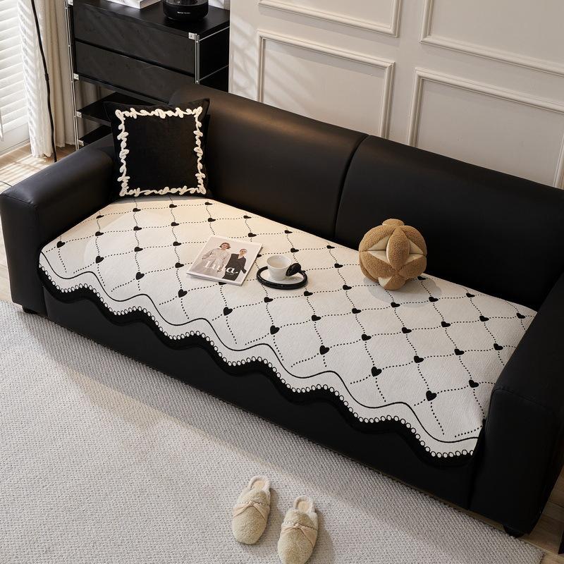 

Inline Sofa Cushion For Leather Sofa New Non-Slip Seat Cushion One-Piece Four-Season High-End Cover Cloth Towel 90*70cm