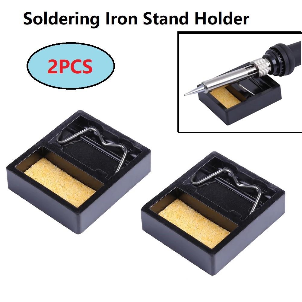 2 Pieces Iron Stand Holder Black With Clean Sponge
