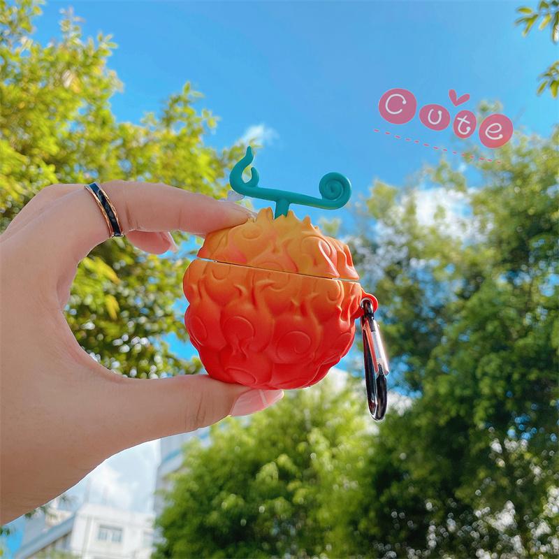 Devil Fruit Cartoon Cute Cover for Apple AirPods 4 Earphone Protective Case for AirPods Pro 2 Charging Cover for AirPods 3 2 1