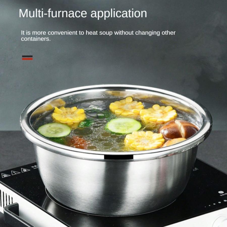 

28/30/32 см Миска для смешивания из нержавеющей стали Большого размера Металлическая миска Таз для мытья для дома, кухни