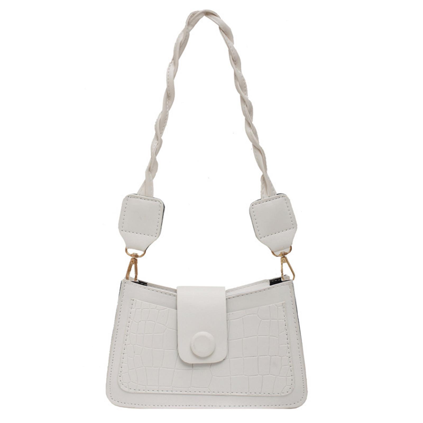 

Сумки через плечо для женщин из искусственной кожи, сумка под мышкой, ретро-кошелек с тиснением, сумка-клатч, сумка для телефона на ремне белый