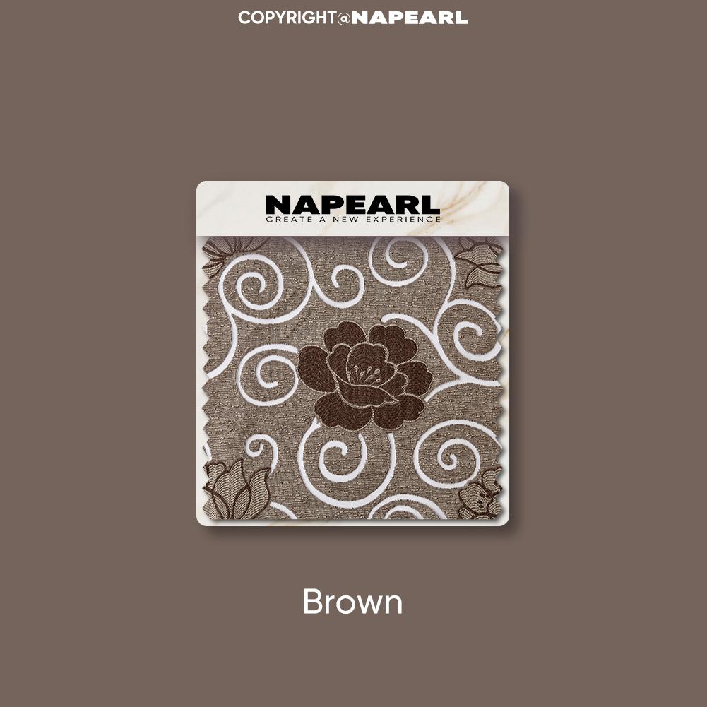 1PC NAPEARL Classical Flower Jacquard Hook Type Short Tulle Sheer Curtain for Bedroom Window