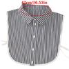 Colletto Falso Moda Con Strisce Bianche Collare Rimovibile Mezza Camicia Blusa Accessorio Professionale per Ufficio