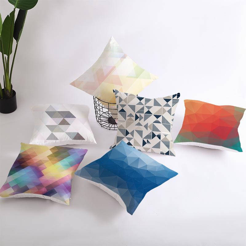 Household Products Colorful Printed Geometric Mirror Space Pillow Case Cushion Waist Pillow Case