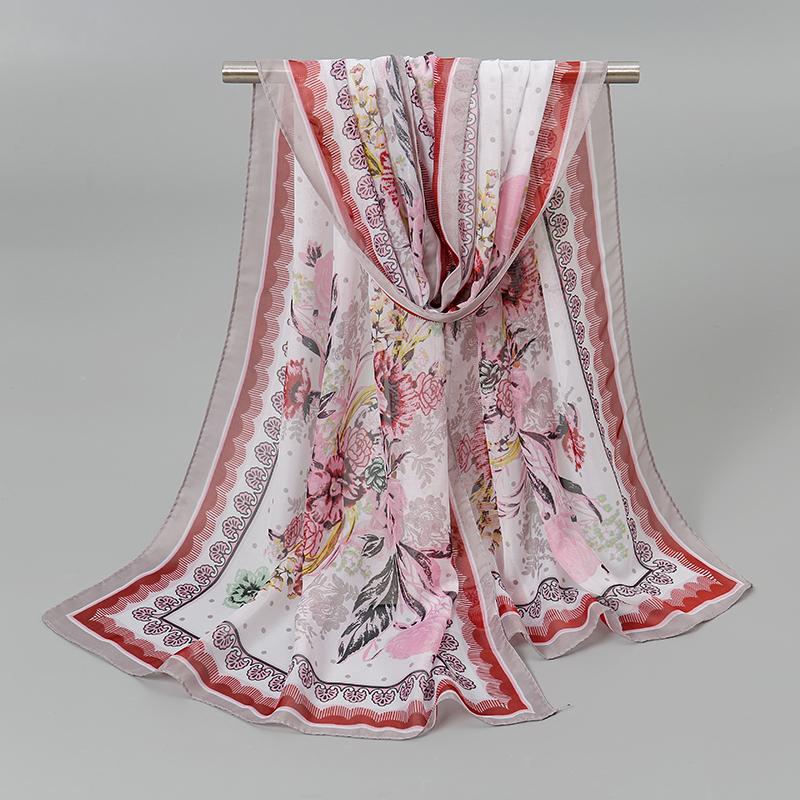 Fashion Women Printed Beach Scarf Bohemia Flower Summer Hijab Shawls And Wraps Female Foulard Sunscreen Sun Protection Shawls