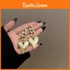 Heart Trendy Shaped Earrings For Women Alloy Plated Modern Fashion Design Chain